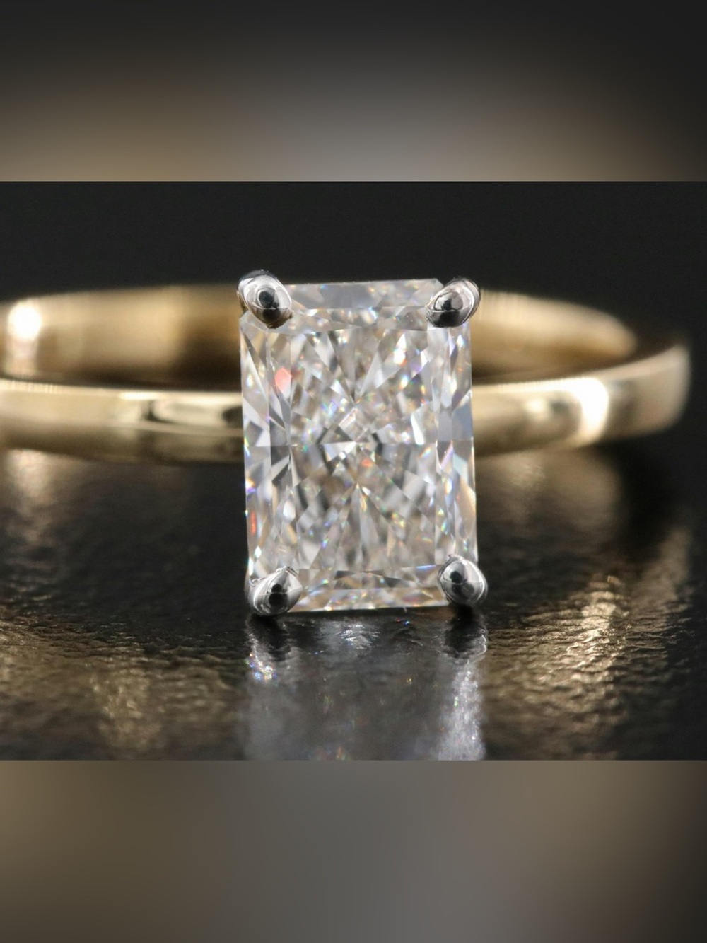 Lab Diamond engagement/promise Ring in 14k Gold size 6 with IGI report